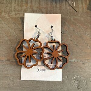 Brown Flower Earrings